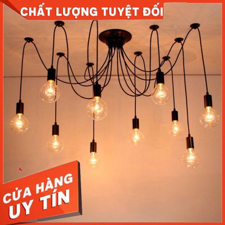 ĐÈN CHÙM THẢ KIỂU MẠNG NHỆN 10 BÓNG _ ĐÈN THẢ TRANG TRÍ SHOP QUẦN ÁO / CAFE