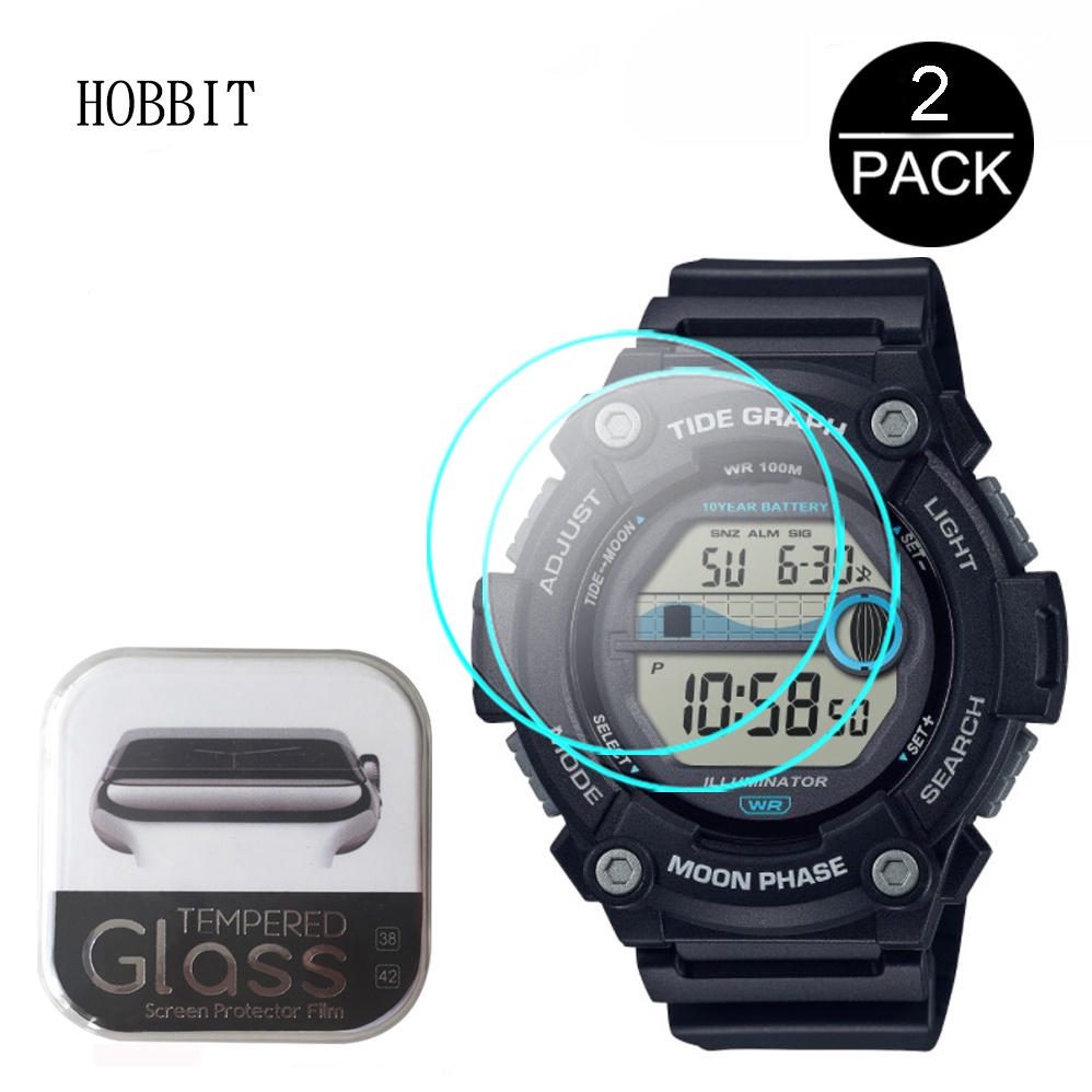 2 Bộ Phim Kính Cường Lực Cho Casio WS-1300H-2AV WS-1300H-8AV WS-1300H-1AV HD Phim Chống Nước Trong Suốt