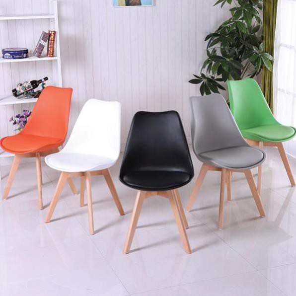 Ghế eames nhựa chân gỗ nhập khẩu - decor và trang trí phòng