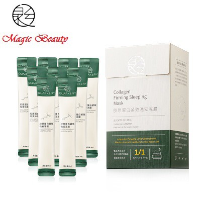 QUARXERY - Hộp 20 Gói Mặt Nạ Ngủ Collagen, Nâng cơ mặt, Dưỡng Trắng Da Chính Hãng Quarxery