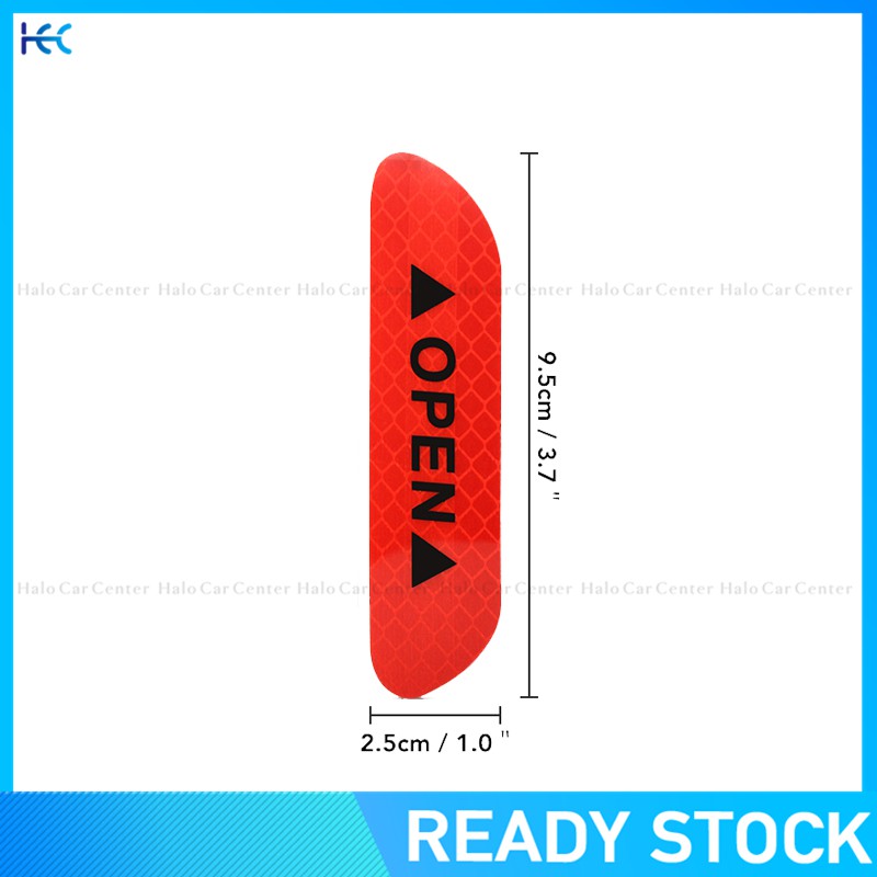 Miếng dán phản quang hình chữ OPEN cho xe hơi độc đáo