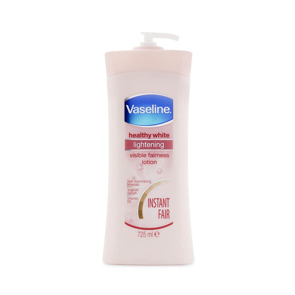 sữa dưỡng thể vaseline màu hồng heathy white dưỡng ẩm làm sáng và mềm mịn da 725ml