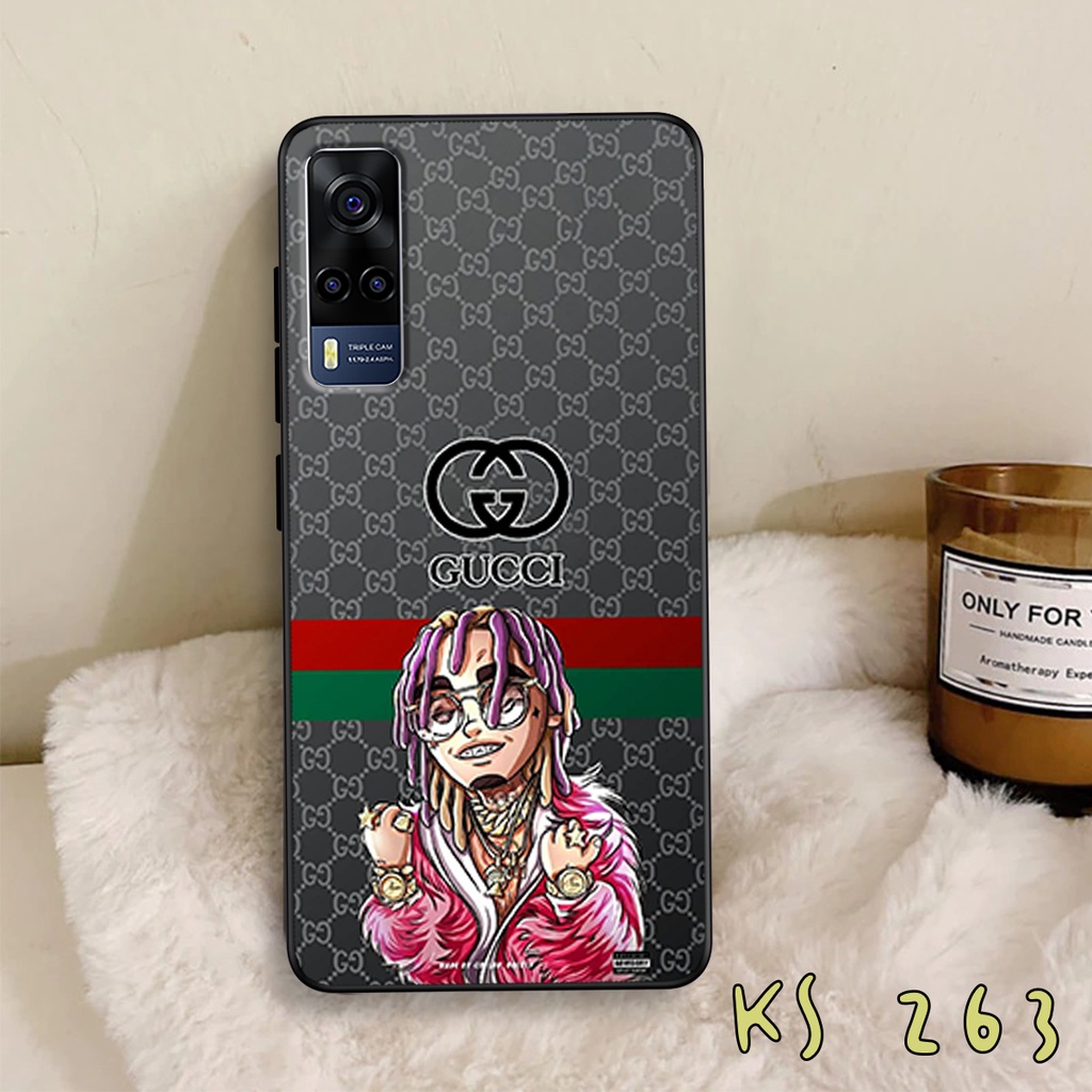 Ốp lưng Vivo Y72 5G - Y51 2020 - Y53s - Ốp lưng vivo in hình GÜÇÇÏ - lưng nhám viền TPU cao cấp