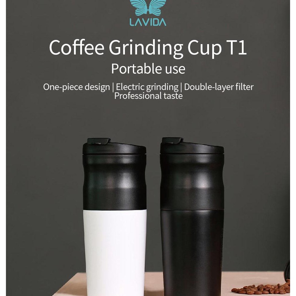 youpin LAVIDA đồ gia dụng máy xay sinh tố mini Electric Coffee Cup thiết bị gia dụng máy trộn 427ML Electric Coffee Grinder Kitchen Grinder Coffee Bean Grind Portable Coffee Maker