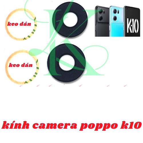 Kính camera oppo k10 kèm keo dán