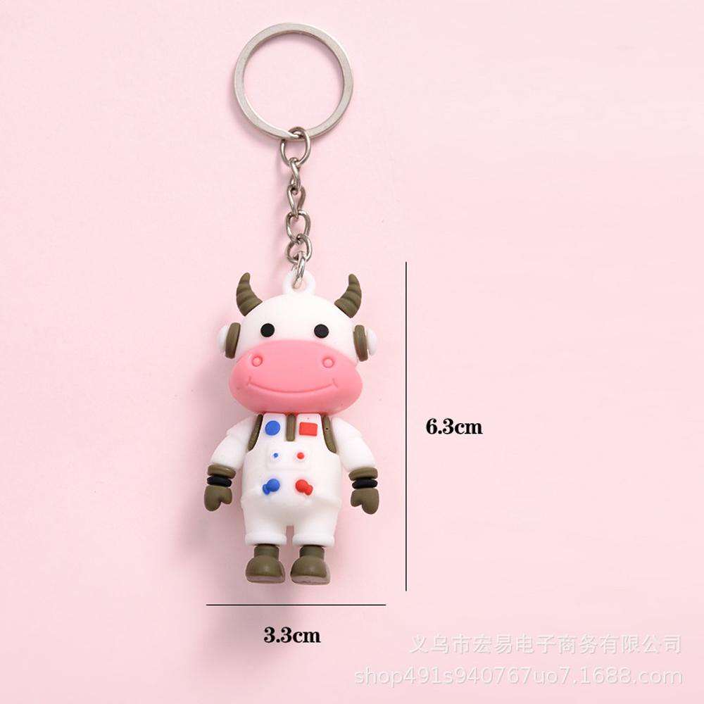 Móc Khóa Hình Động Vật Hoạt Hình Bằng PVC Ox Thời Trang