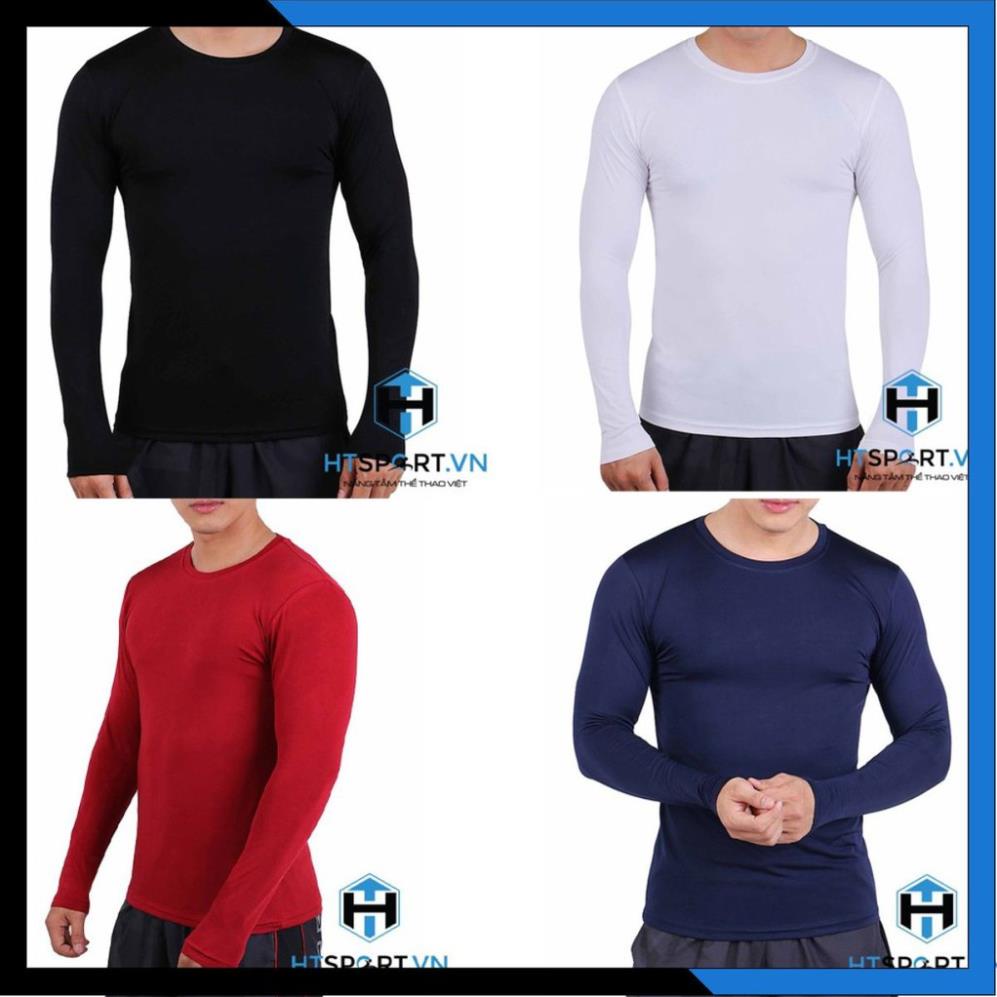 Áo Giữ Nhiệt Nam Thun Ôm Body Dài Tay Lót Trong Thể Thao Tập Gym Đá Bóng !