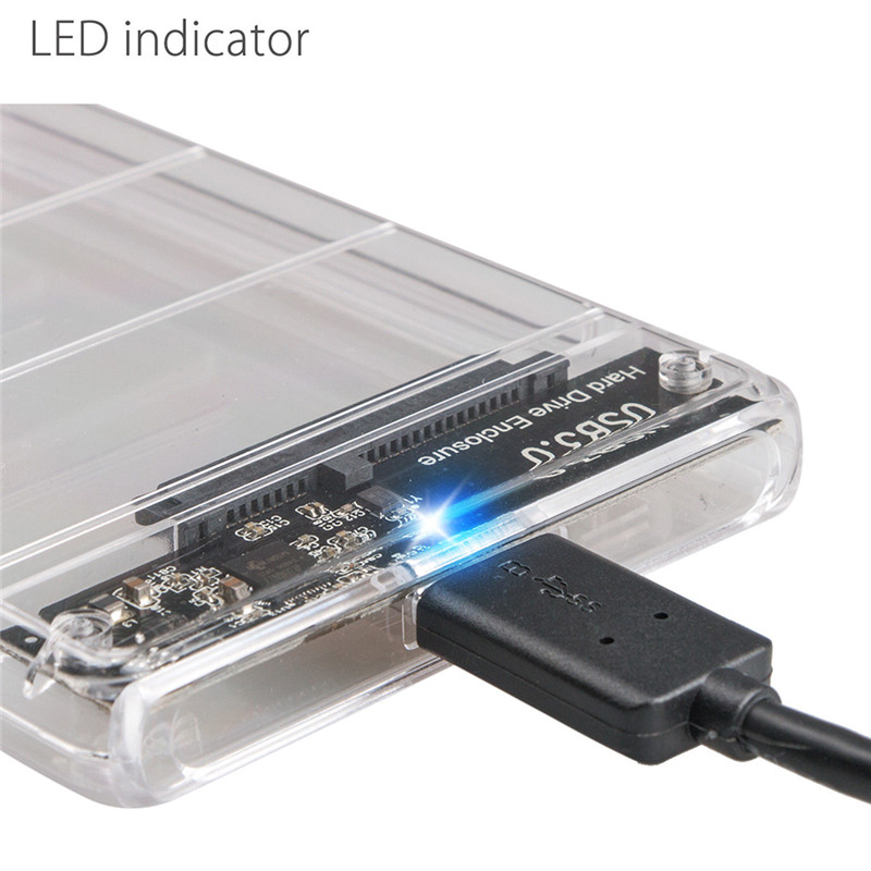 Hộp Đựng Ổ Cứng Ngoài 2.5in Sata Usb 3.0 Hdd Có Đèn Led | BigBuy360 - bigbuy360.vn
