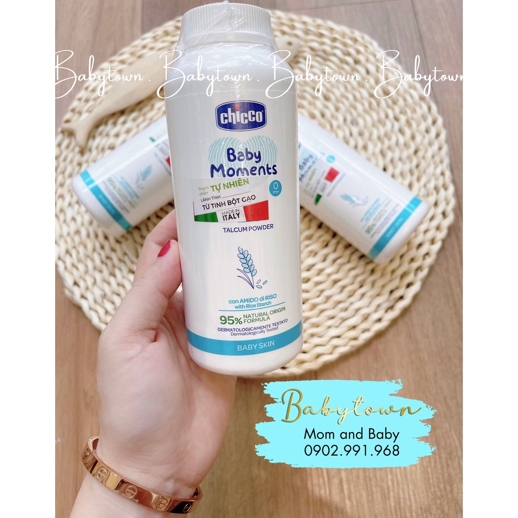 Phấn rôm tinh bột Gạo Chicco 0m+