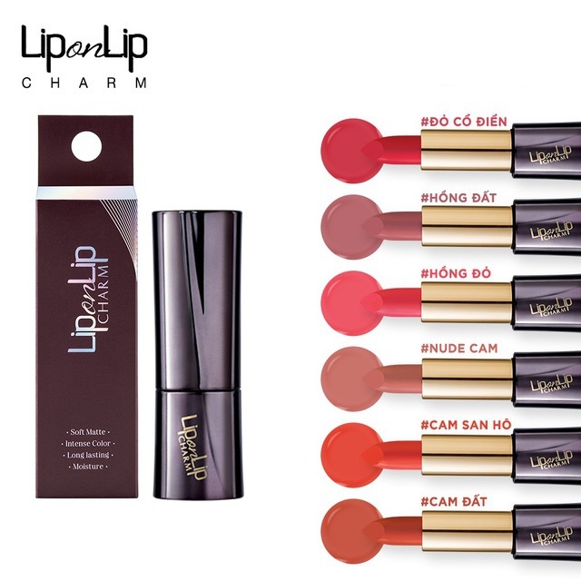 [thanh lý HSD 7/2023] Son Lì Collagen Siêu Mịn Lip On Lip Charm 4g