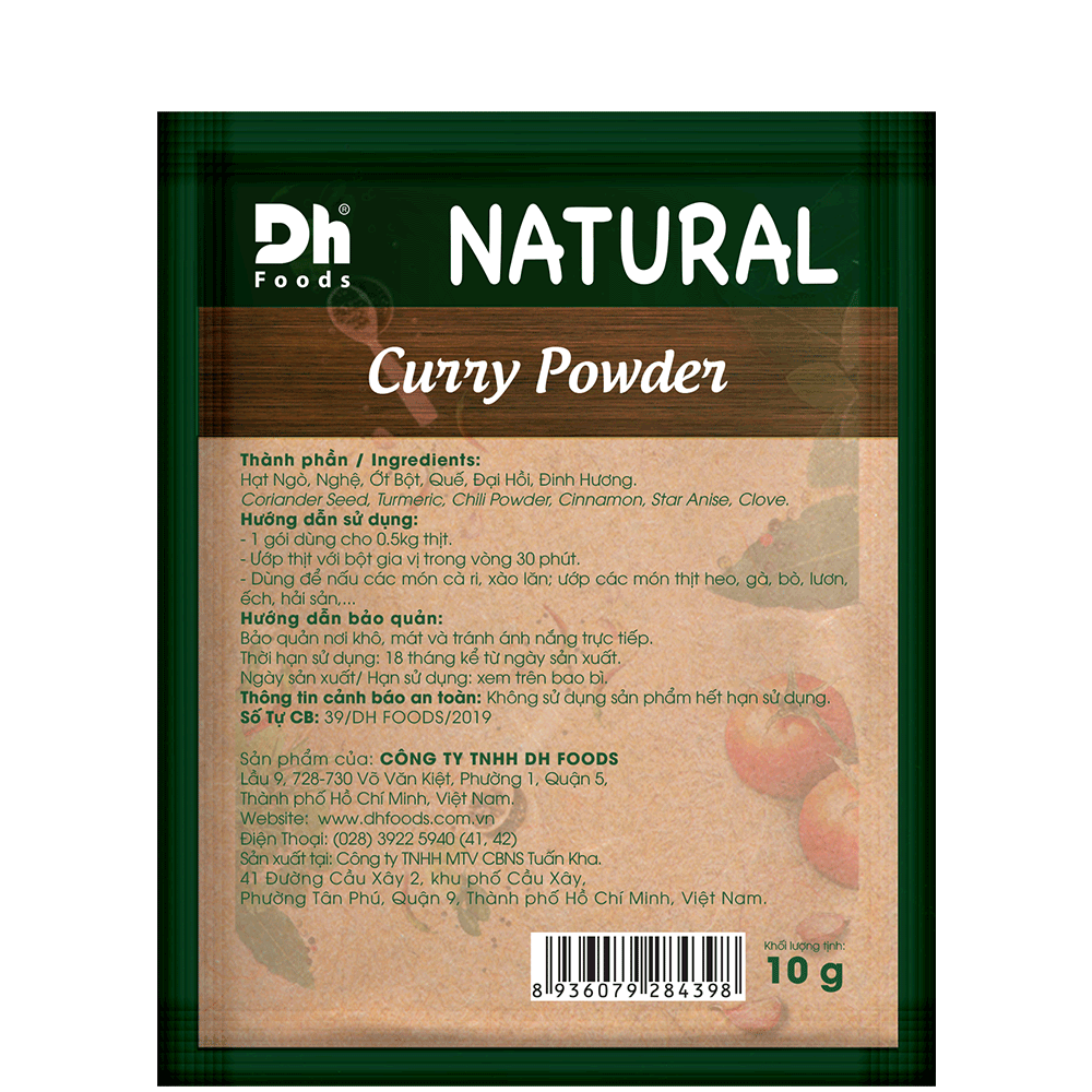 Gói NATURAL Gia Vị Nấu Cà Ri - Thương hiệu DH Foods