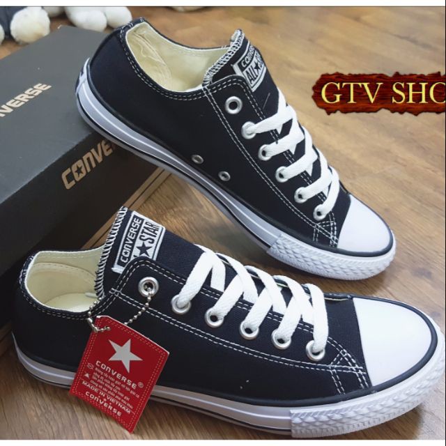 [TẶNG HỘP-VNSX-TEM NỔI] GIÀY THỂ THAO NAM NỮ CONVERSE CLASSIC ĐEN CỔ THẤP 35-43