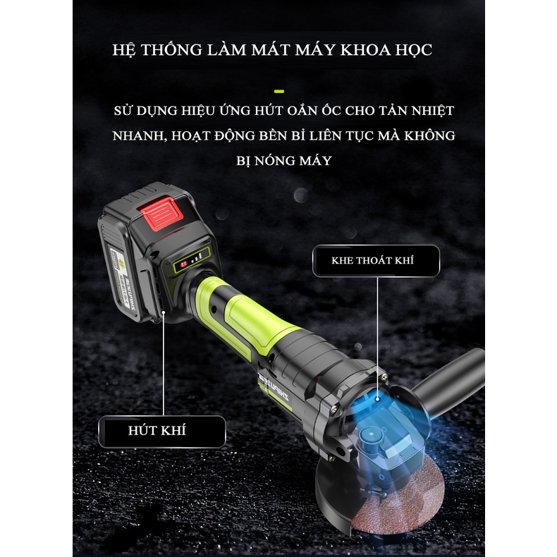 Máy Mài Góc, Máy Cắt Sử Dụng Pin Lithium Không Chổi Than Shibaura – Một Sản Phẩm Của Zhipu