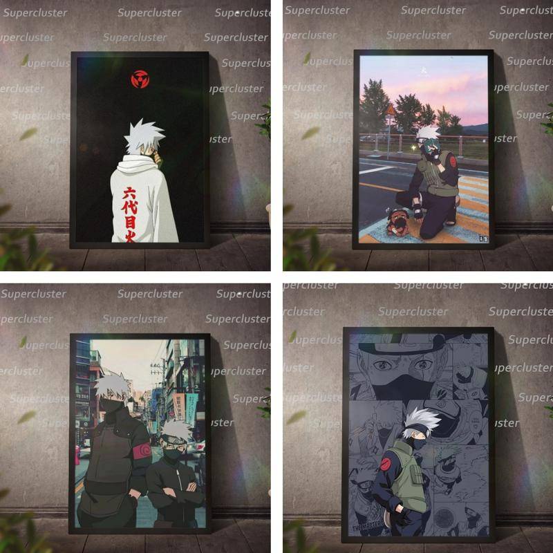 Tranh Vải Bạt Treo Tường In Hình Naruto Kakashi Chính Trang Trang Trí Nhà Cửa