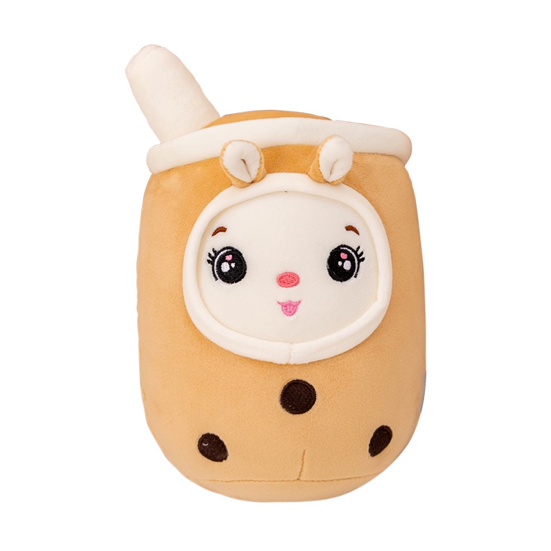 Mới!Boba Trà Sữa Plushie Đồ Chơi Nhồi Bông Mềm Mousse Trà Sữa Ôm Gối Bóng Bubo Chén Trà Đệm cho bé gái Quà tặng sinh nhật