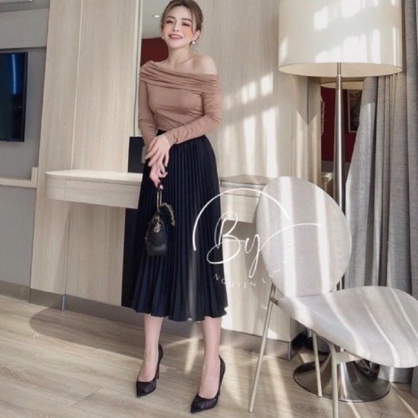 Áo trễ vai siêu xinh/ chất len tăm L1