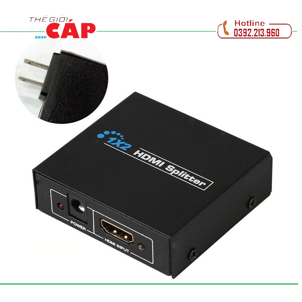 Bộ Chia HDMI 1 ra 2 Cổng Kết Nối Máy Tính Ra Hai Màn Hình Chiếu Cùng Lúc – HDMI Splitter 1x2