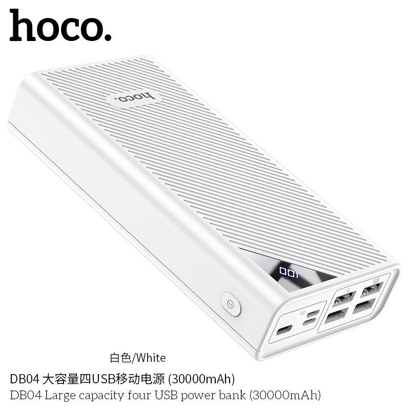 Sạc Dự Phòng 30000mAh Hoco DB04 Hỗ Trợ 4 Cổng USB - Bảo Hành 6 Tháng