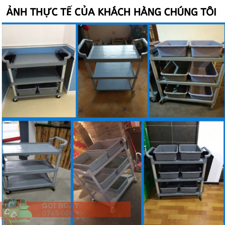 XE ĐẨY DỌN DẸP CHẤT LIỆU NHỰA CAO CẤP L-010 (Chưa gồm thau, xô)