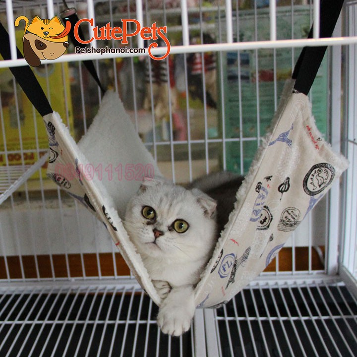 Võng treo chuồng dành cho mèo - CutePets Phụ kiện chó mèo Pet shop Hà Nội