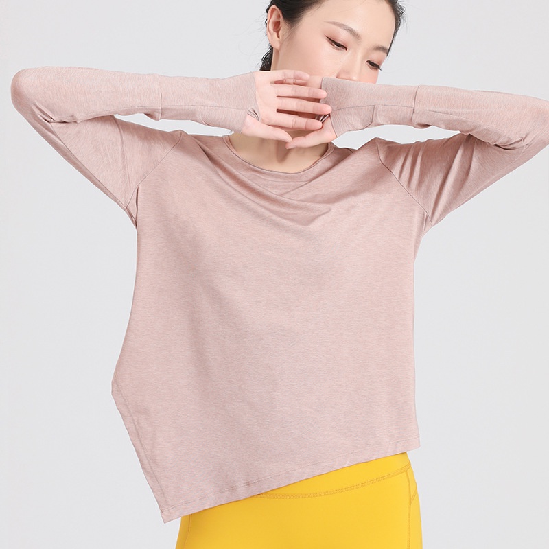 Áo Thun Thể Thao Tay Dài Dáng Rộng Nhanh Khô In Họa Tiết Hoa Thời Trang Cho Nữ