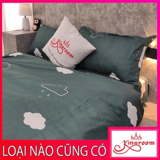 Bộ Chăn ga gối 4 món cotton họa tiết đám mây Shop Kingroom chuyên ga trải giường