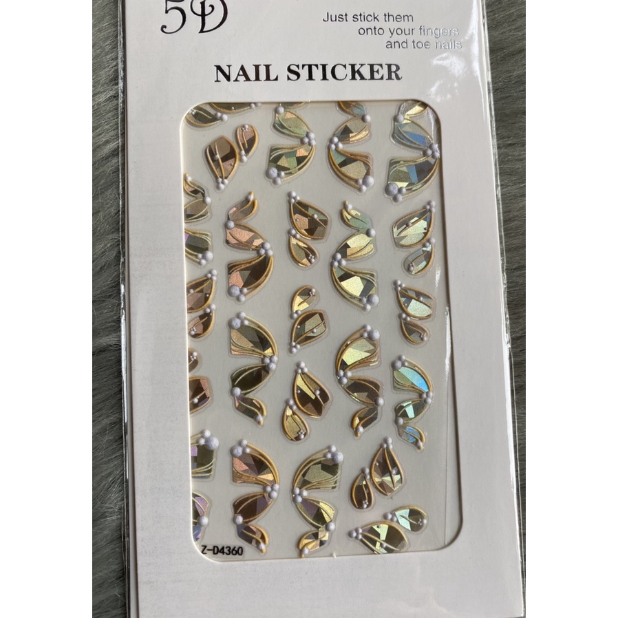 Dán Nail Sticker 5D Nổi Cực Đẹp Những Mới Nhất - Lẻ 1 Cái