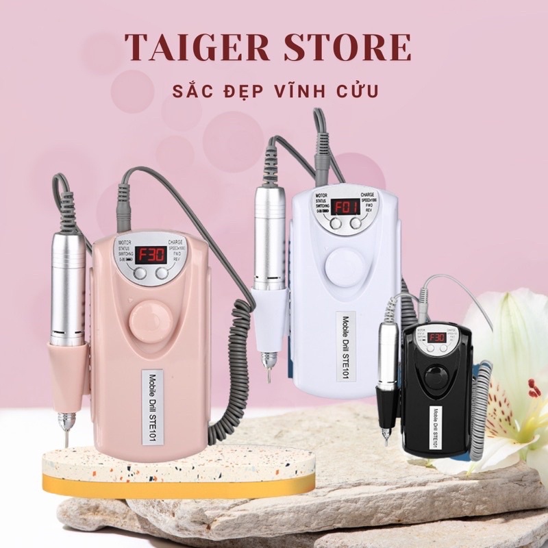 Máy mài móng tích điện kèm đủ phụ kiện dùng cho Spa, Nail máy cực khỏe, Drill 101