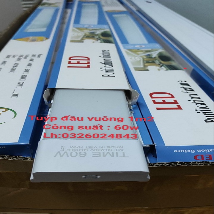 Bóng đèn tuýp led bán nguyệt đầu vuông 60w siêu sáng