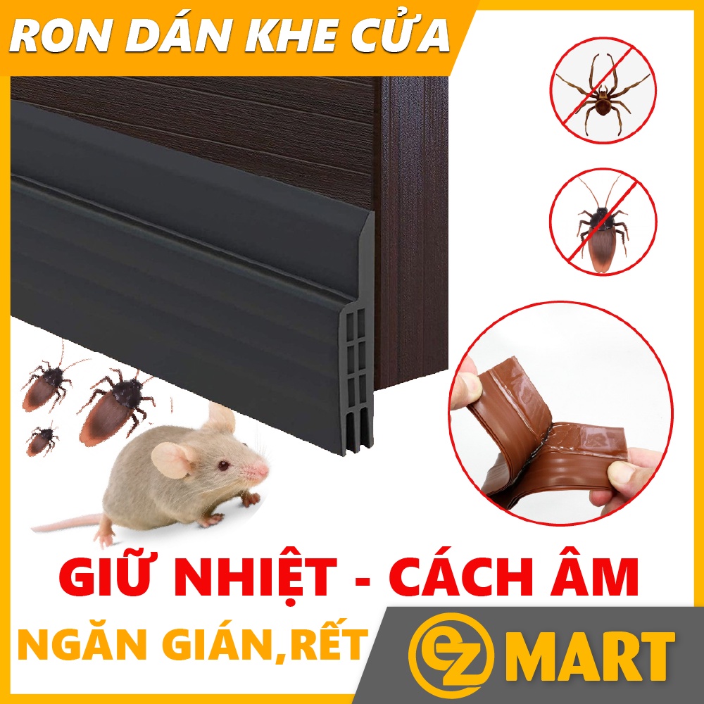 1 Mét Thanh Dán Chặn Chân Cửa, Dày 5MM Keo 3M, Miếng Chặn Cửa Chống Côn Trùng, Khói Bụi, Tiếng Ồn, Dữ Nhiệt EZMART