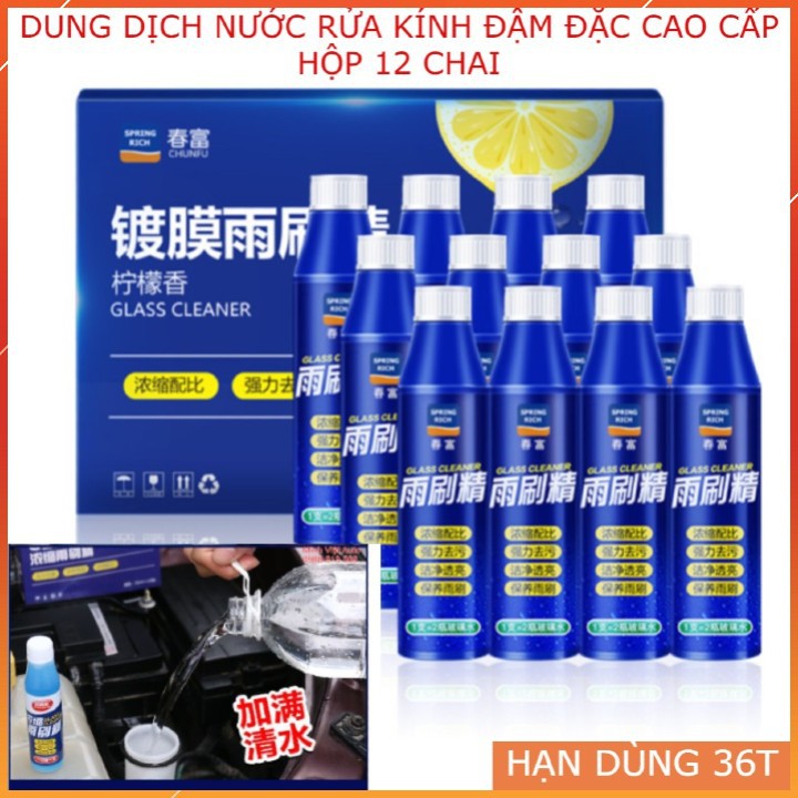 Nước rửa kính ô tô - Loại đậm đặc hộp 12 chai cao cấp