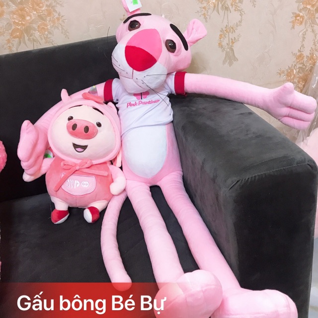 Gấu bông Báo Hồng áo trái tim