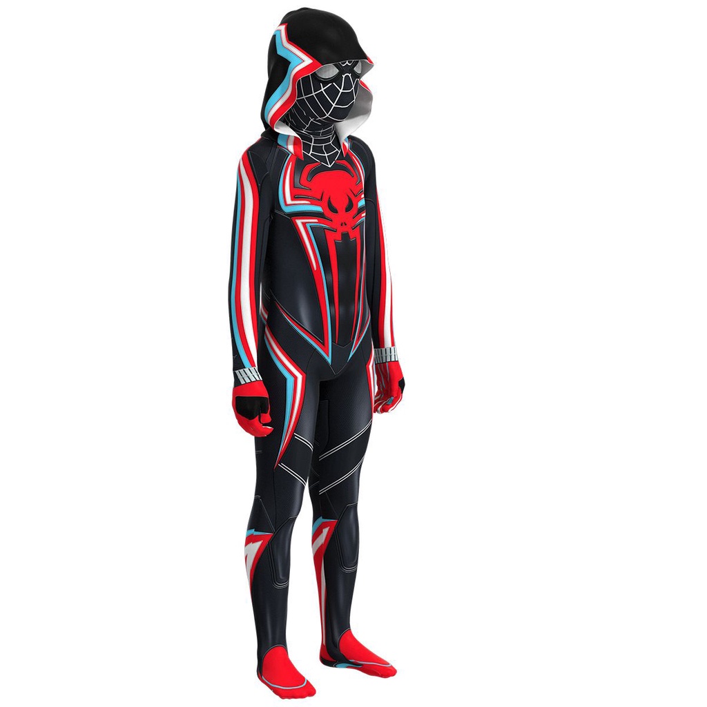 Black Spiderman Spider Man Hooded Suit Cosplay Costume Kids Aldult Unisex Zentai Outfits Jumpsuit Catsuit