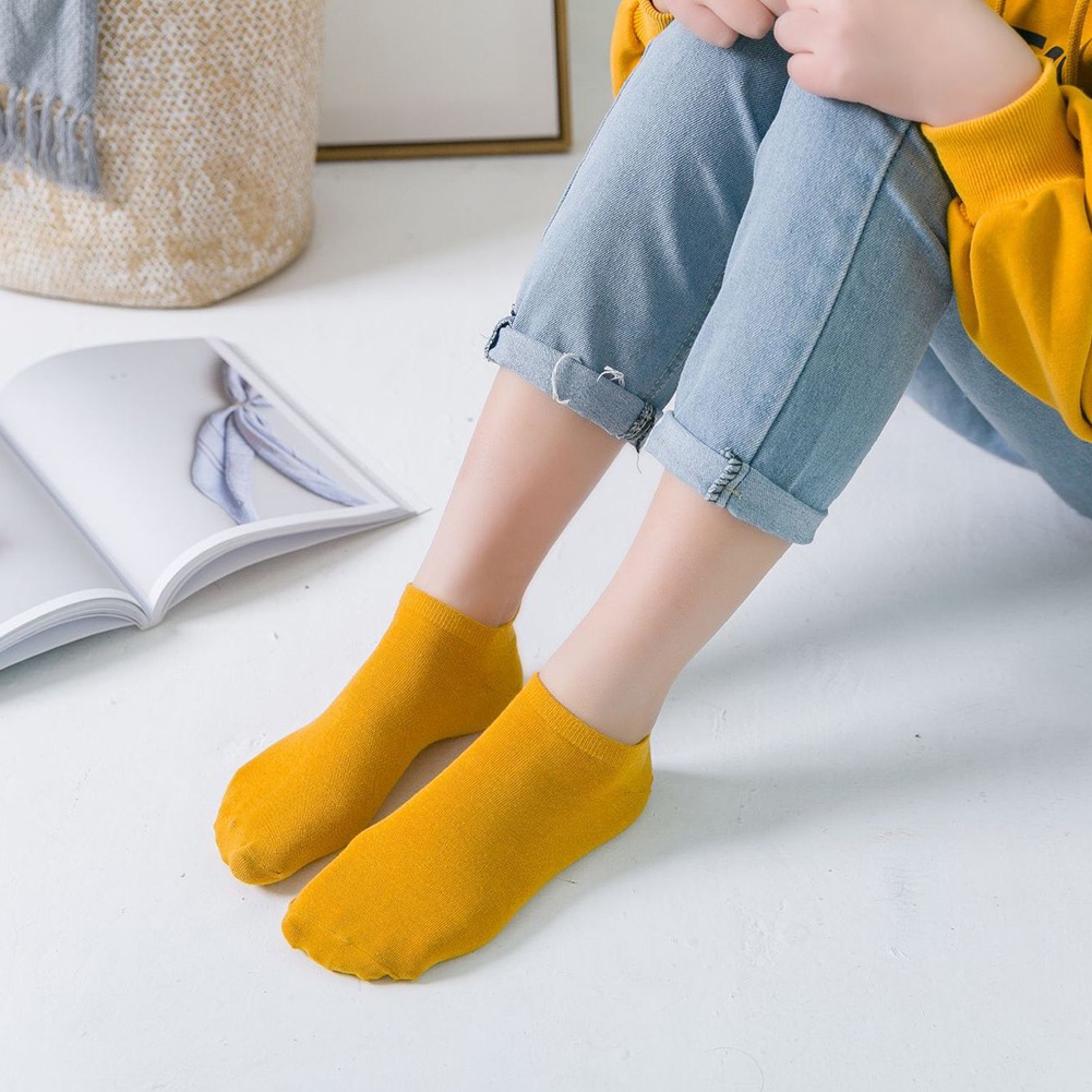 Vớ Cotton Cổ Thấp Co Giãn Thêu Họa Tiết Sesame Street Dễ Thương Cho Nam Và Nữ