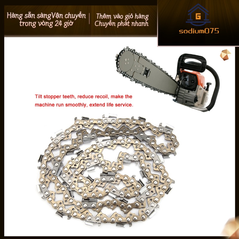 Hàng Hot18 '' Xích cưa xích 325 Pitch 72DL Liên kết ổ cứng cho các bộ phận cắt gỗ Hàng giao ngaySodium075