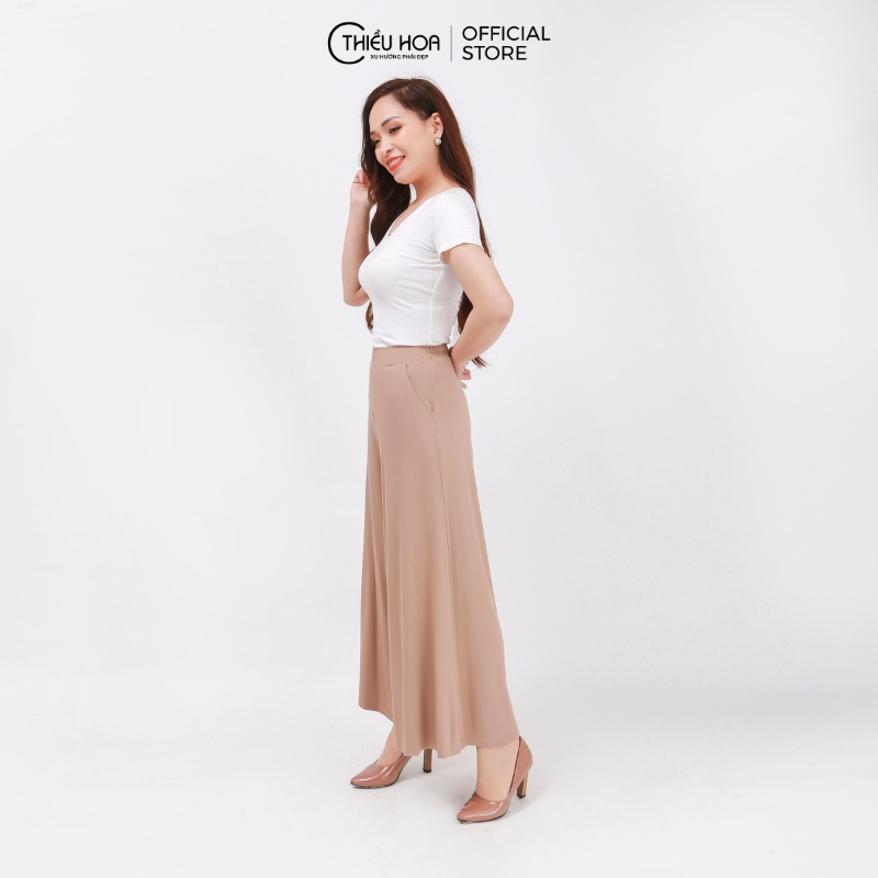 Quần suông nữ ống rộng nhiều màu sắc dễ phối, chất thun mềm mịn dễ chịu Thương hiệu Thiều Hoa K773
