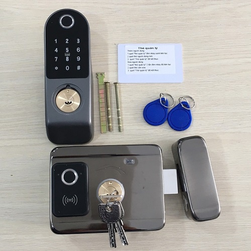 Khóa điện tử 2 mặt vân tay - thẻ từ SG-501