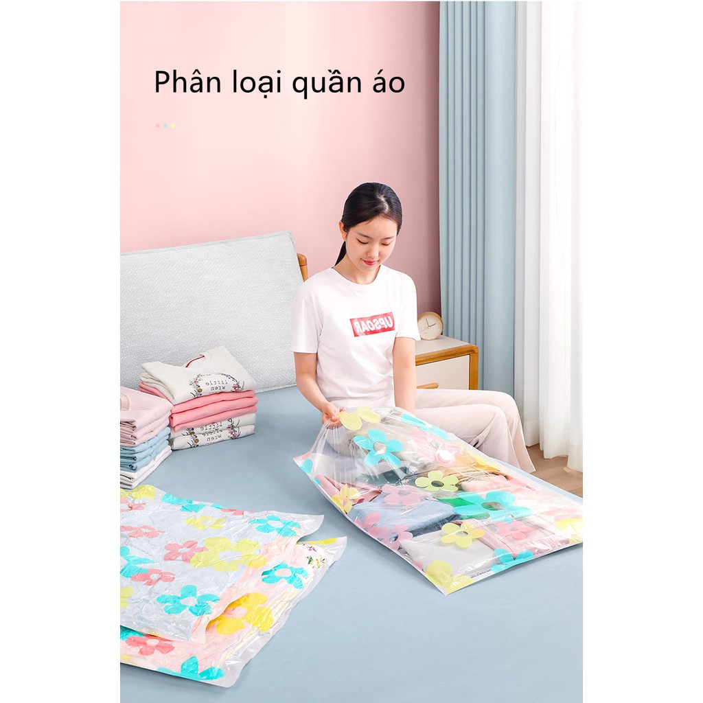Túi Hút Chân Không Bảo Quản Quần Áo, Chăn Màn, Ga Gối Gọn Gàng Ngăn Nắp, Chống Nấm Mốc Bụi Bẩn Thu Hẹp Không Gian Tủ