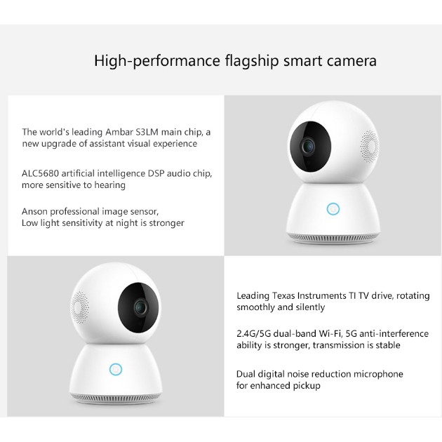 Camera 360 độ cao cấp Xiaomi Mijia Xiaobai Smart Camera 360 Degrees Enhanced Version