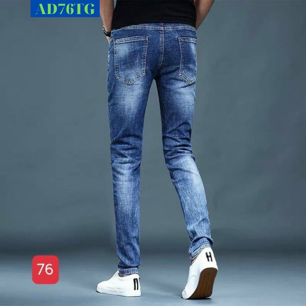 Quần Jean Nam Chất Bò AD76TG Jean Nam Xanh Sáng Trẻ Trung Thời Trang Mẫu Hot Thời Trang TG16 (44 - 70KG)