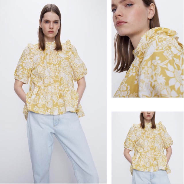 Áo peplum hoa vàng giá 280k