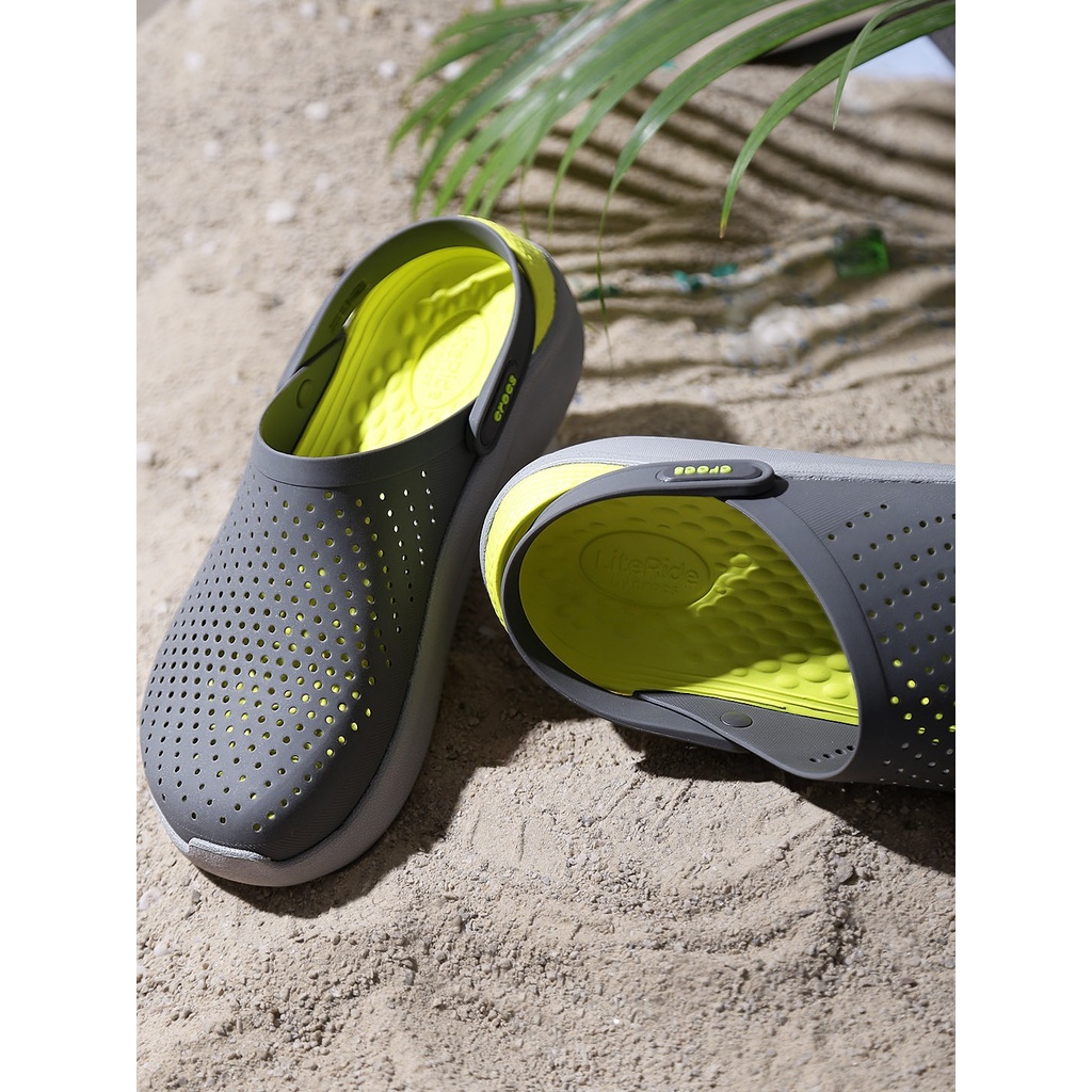 Dép cross literide cho bé trai và bé gái màu Xám quai ngang hàng xuất đi full box