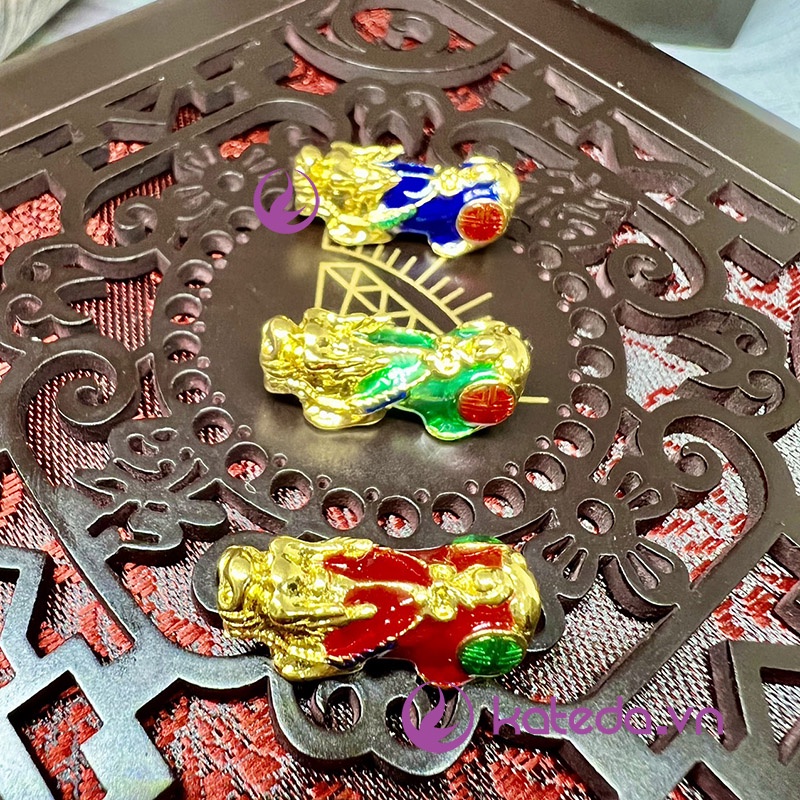 Tỳ Hưu Tam Sắc 9x21mm ( dùng mix vòng tay, làm móc khóa )