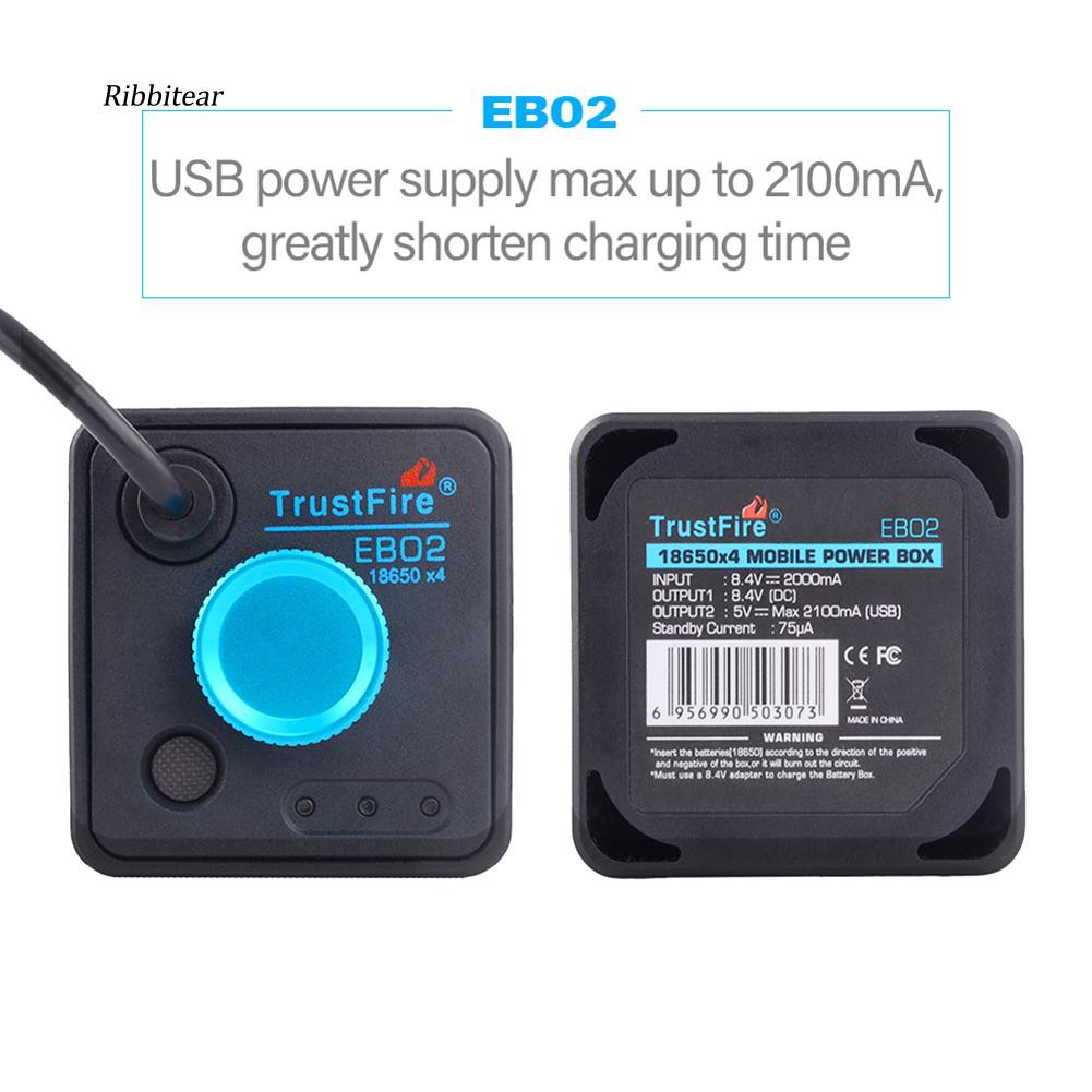 Vỏ Pin Sạc Dự Phòng EB02 / EB03 8.4V 18650 Chống Thấm Nước Tiện Dụng Cho Xe Đạp