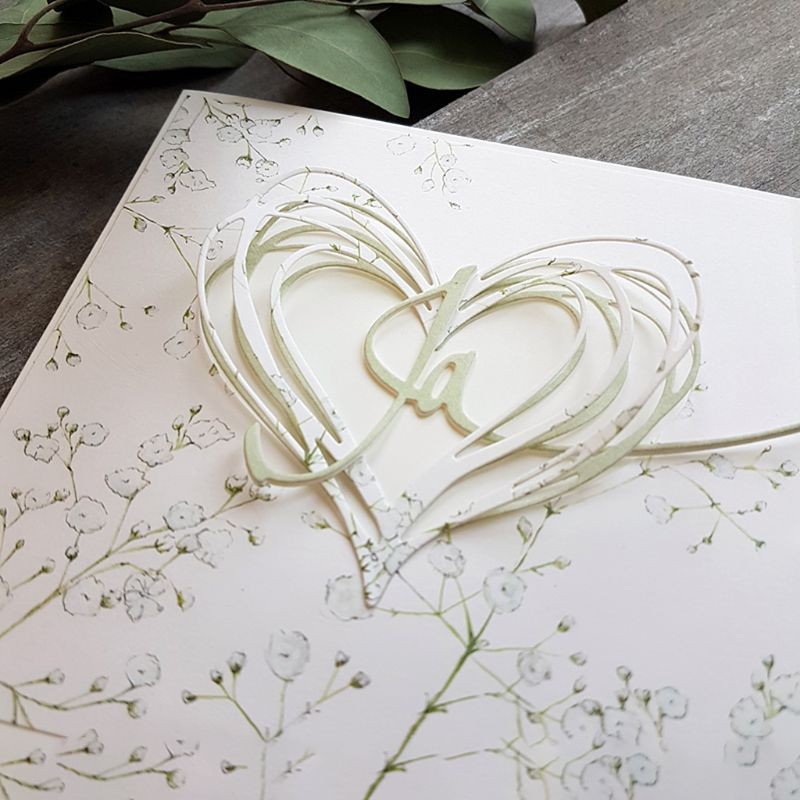 Khuôn cắt giấy kim loại hình trái tim xinh xắn