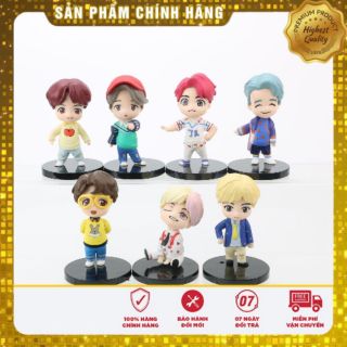 BỘ 7 TƯỢNG CHIBI BTS [FREESHIPTU50K] NHỰA CỨNG SILICON ĐÁNG YÊU