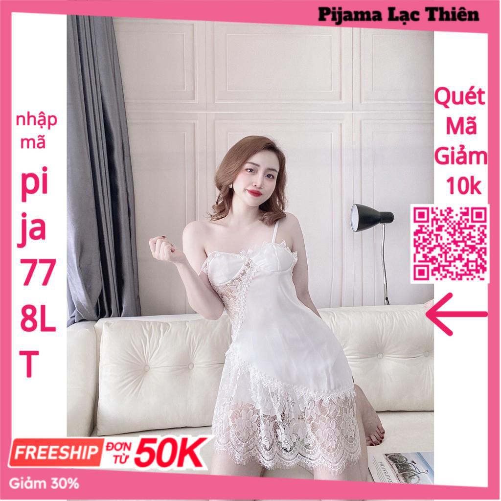 Váy Ngủ Sexy Gợi Cảm, Đầm Ngủ 2 Dây Cúp Ngực Có Mút Phối Ren Mi Kèm Quần Chất Lụa Latin Cao Cấp Phong Cách Gợi Cảm. | BigBuy360 - bigbuy360.vn