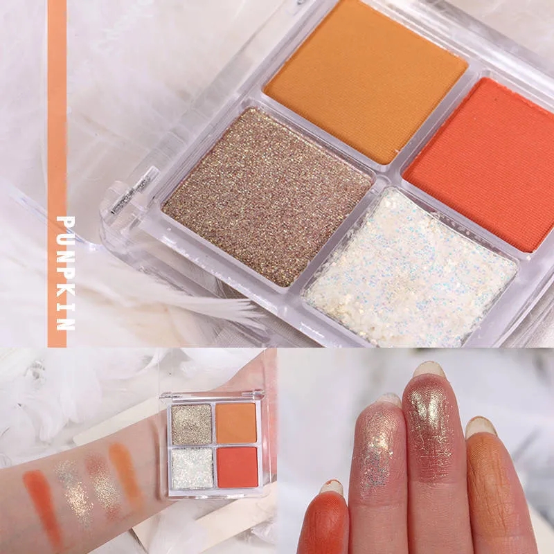 [Hàng mới về] Bảng Phấn Mắt 4 Màu Kim Sa Lâu Trôi Chống Thấm Nước Cho Lớp Trang Điểm Nổi Bật | BigBuy360 - bigbuy360.vn