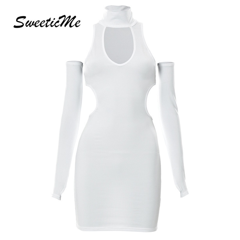 Sweeticme Đầm Ôm Cắt Xẻ Gợi Cảm Thời Trang