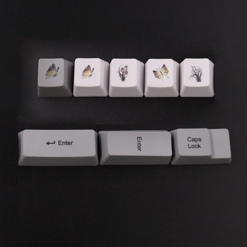 btsg Ink Landscape Keycap OEM PBT ANIS Layout Keycaps Full Set Mechanical Keyboard Keycaps PBT Dye-Sublimation Keycap